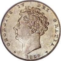 () Монета Великобритания 1826 год 6000  ""   Биметалл (Серебро - Ниобиум)  AU