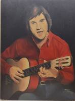 Картина Габдушев Н. М. Портрет В. Высоцкого латекс 1983 г 61 х 83 см