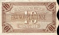 (№1870P-S171a) Банкнота Уругвай 1870 год "10 Pesos"