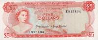 (№P-29a) Банкнота Багамские острова 1968 год 5 Dollars "Багамский доллар"