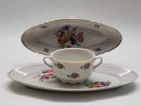 Селедочницы дулево 2 штуки и чашка Новгород форфор