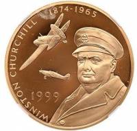 () Монета Тристан да Кунья 1999 год 50 пенсов ""   PROOF