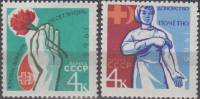 1965-005-6  Серия Набор марок (2 шт) СССР  Донорство в СССР III O