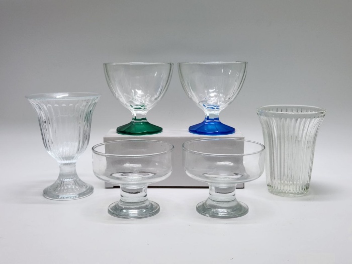 Креманки 6 шт разные стекло