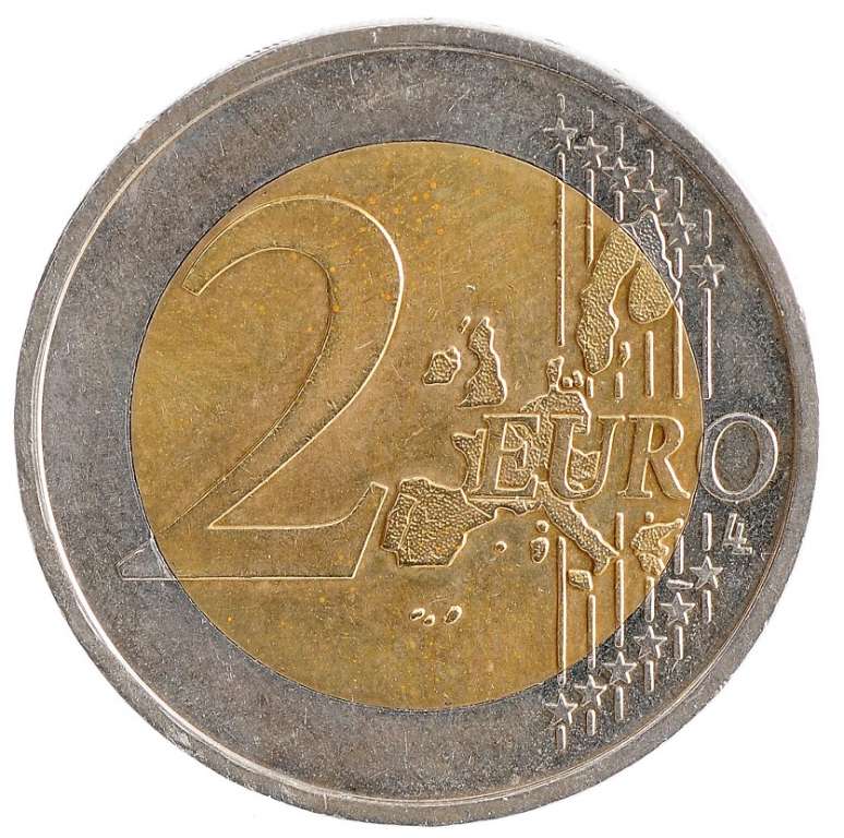 (009) Монета Финляндия 2010 год 2 евро &quot;Национальная валюта 150 лет&quot;  Биметалл  XF
