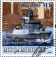 (№2009-3124) Марка Мозамбик 2009 год "История морских транспортных судов VIXXI века", Гашеная