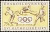 (1956-020) Марка Чехословакия "Легкая атлетика"    9 чемпионат мира по велогонкам. 5 женский чемпион