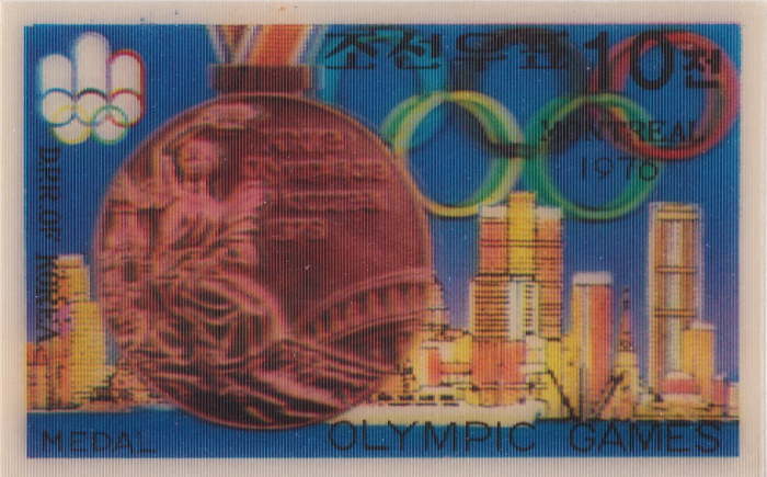 (1977-002) Марка Северная Корея &quot;Аверс бронзовой медали&quot;   Летние ОИ 1976, Монреаль III Θ