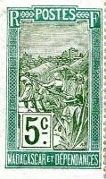 () Банкнота Мадагаскар 1916 год 5  ""   UNC