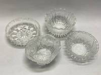 Салатник, конфетница хрусталь 4 шт
