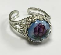 Кольцо "Финифть", серебрение (сост. на фото)