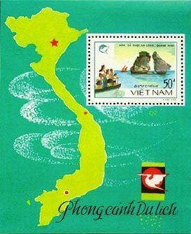 (1988-028) Блок марок  Вьетнам "Скалы"    Туризм III &Theta;