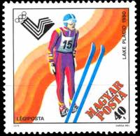 (1979-069) Марка Венгрия "Прыжки с трамплина"    Зимние ОИ 1980, Лейк Плейсид II Θ