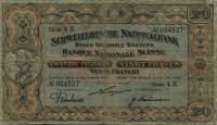 (№1918P-12d.3) Банкнота Швейцария 1918 год "20 Franken/Francs/Franchi" (Подписи: Hirter  Bachmann  B