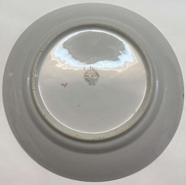 Тарелка суповая фарфор Пролетарий 1952 г