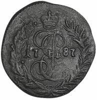 (1787, КМ) Монета Россия-Финдяндия 1787 год 1/4 копейки   Полушка Медь  XF