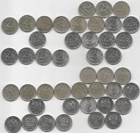 1999-2021 СПМД ММД 22 монеты по 2 рубля Набор монет Россия   XF