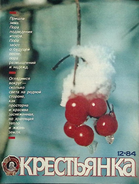 Журнал Крестьянка 1984 № 12 декабрь Москва Мягкая обл. 40 с. С цв илл