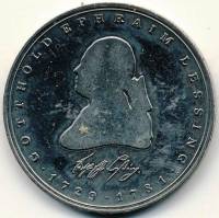 (1981J) Монета Германия (ФРГ) 1981 год 5 марок "Готхольд Эфраим Лессинг"  Никель  UNC