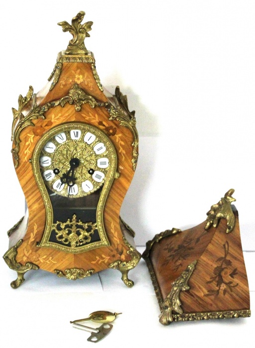 Часы в стиле &quot;BOULLE&quot;, Италия, середина ХХ в., 67*27*12 см., механизм Германия (сост. на фото)