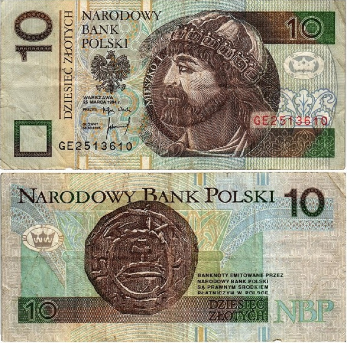 (1994) Банкнота Польша 1994 год 10 злотых &quot;Мешко I&quot;   VF