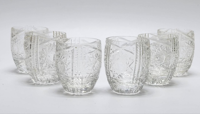 Стопки - бочонки  хрусталь CCCР 6 шт