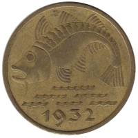 Монета Вольный город Данциг (Гданьск) 1932 год 10 пфеннигов, XF