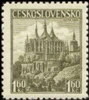 (1937-035) Марка Чехословакия "Кутна Гора"    Ланшафты III Θ