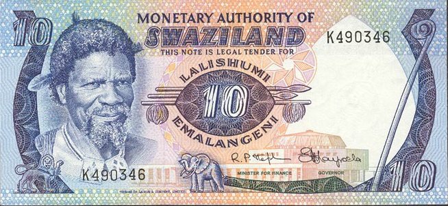  Банкнота Свазиленд 1974 год 10     UNC