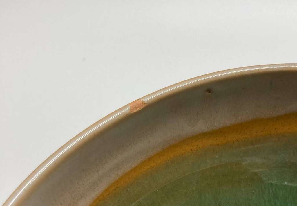 Ваза для икебаны, обливная керамика (есть скол)