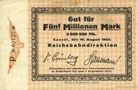 (№1923P-S1157) Банкнота Германия 1923 год "5,000,000 Mark"