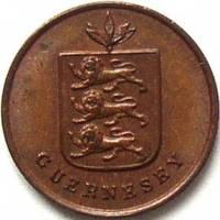 (№1830km1) Монета Гернси 1830 год 1 Double