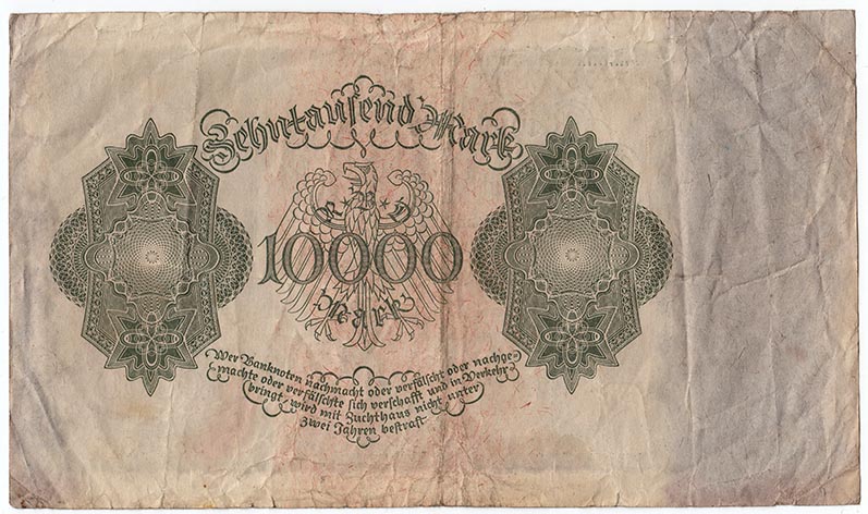 () Банкнота Германия (Веймар) 1922 год 10 000  &quot;&quot;   VF