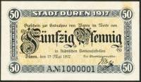 (№1917) Банкнота Германия 1917 год "50 Pfennig"