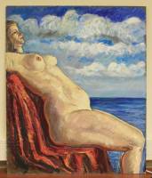 Картина В.М. Чуркин "Обнажённая натура. №6", 50х60 масло, оргалит, 2009 г. (см. фото)