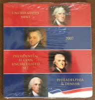(2008pd, 8 м.) Набор США 2008 год  Президенты  UNC