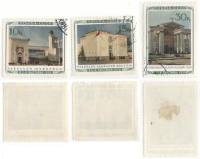 1940-32 33 37 Серия Набор марок 3 шт СССР Павильоны  Сельхозяйственная выставка II Θ