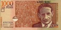 (,) Банкнота Колумбия 2009 год 1 000 песо "Хорхе Эльесер Гайтан"   UNC
