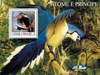 (№2003-431) Блок марок Сан-Томе и Принсипи 2003 год "Северная Redbilled HornbillnbspnbspnbspnbspTock