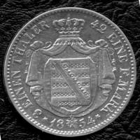 (№1852km1177) Монета Германия (Германская Империя) 1852 год 1/3 Thaler
