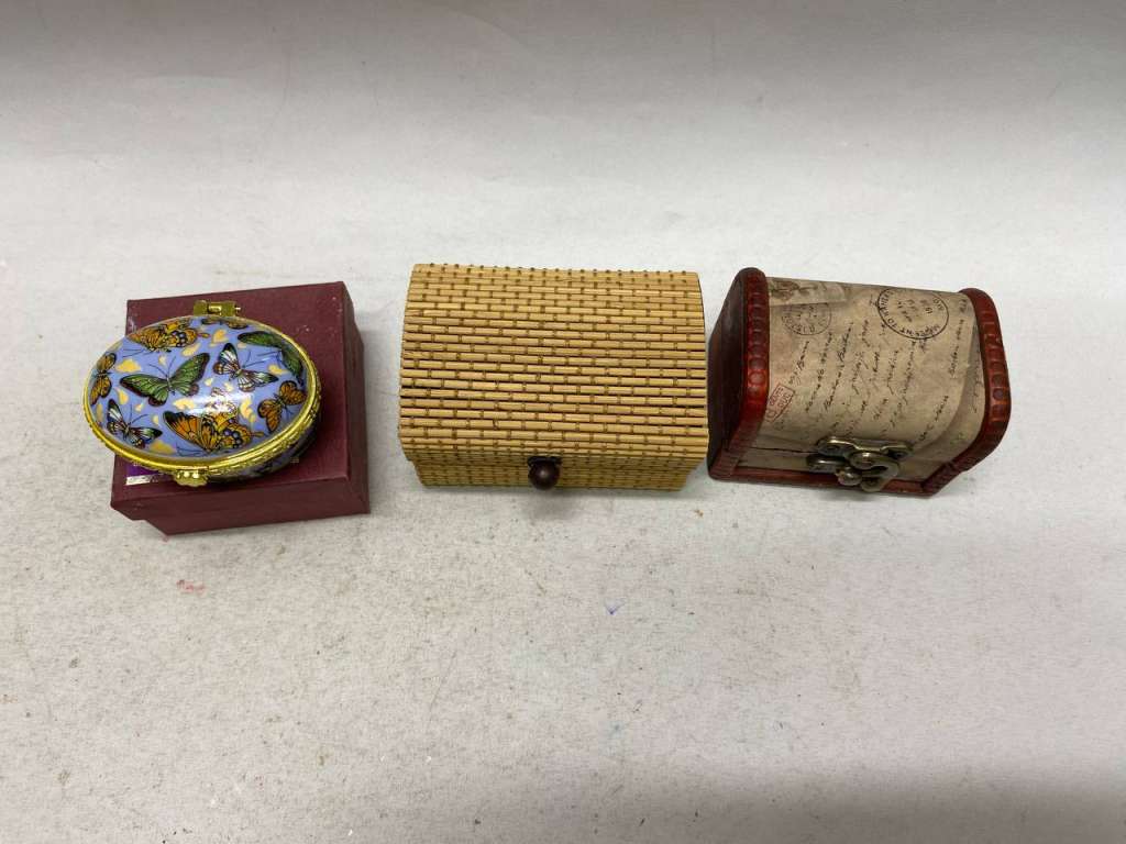 Шкатулка дерево метал, 3 шт