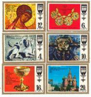 (1977--) Серия Набор марок (5 шт) СССР "Шедевры древнерусской культуры"   , III O
