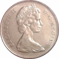 () Монета Канада 1967 год 5 центов ""   UNC
