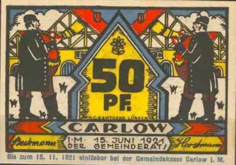 (№1921) Банкнота Германия 1921 год &quot;50 Pf&quot;