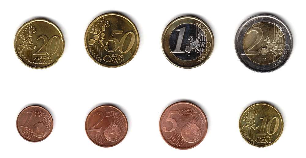 Набор монет евро Финляндия (смесь годов), XF