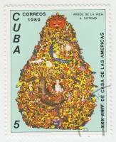 (1989-035) Марка Куба "Дерево жизни"    30 лет Дома Америки  III Θ