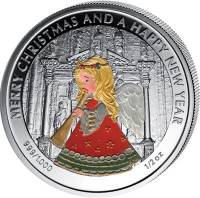 (№2011km1005) Монета Либерия 2011 год 2 Dollars (Ангел)