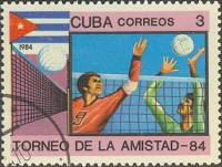 (1984-061) Марка Куба "Волейбол мужской"    Игры содружества Соцстран, Гавана III Θ