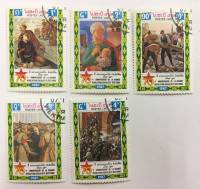 --  Набор марок Лаос 5 шт.  Гашёные , III Θ