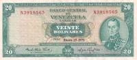 (№1970P-46d) Банкнота Венесуэла 1970 год "20 Boliacute;vares"
